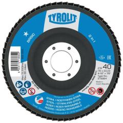 Fächerscheibe BASIC D.125mm K.80 gekr.Stahl,VA ZA-ZK TYROLIT | 10 Stück