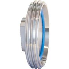 Milchrohrverschraubung Endstopfen VA (1.4301) 32 Nenn-Gr.58x1/6 Zoll TEGUMA