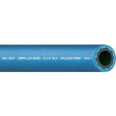 Sauerstoffschl.SALDAFORM®/BLAU ID6,3mm Wandst.5,0mm glatt AD16,3mm L.40m | 40 Stück