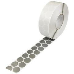 Gewebeklebepunkte Durchmesser30mm 2-reihig PE silbefarben 4000St./Rolle TRANSPAK