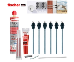fischer TherMax Befestigungsset für Vollbaustoffe, 16/170 M12 gvz - 6er Set