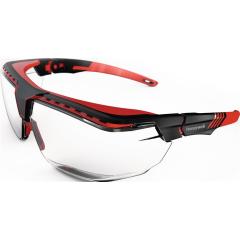 Schutzbrille Avatar OTG Bügel schwarz/rot,Scheibe klar PC HONEYWELL