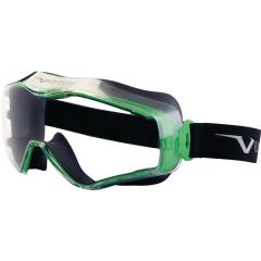Vollsichtbrille 6x3 EN 166,EN 170 Rahmen gunmetallic/grün,Scheibe klar PC UNIVET
