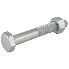 Baubolzen mit Mutter CE 4.8 | M 20 x 180 | galv. verzinkt | 15 Stück