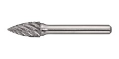Frässtift SPG Special Steel Ø 6 mm Kopf-L.16 mm Schaft-Ø 6 mm HM Verz.Kreuz TECWERK