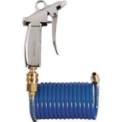 Spiralschlauch-Pistolen-Set ID 6mm AD 8mm L.2,5m blau Kuppl.DN 7,2 TECWERK