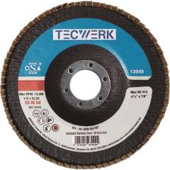 Fächerscheibe D.115mm K.80 kon.INOX CO TECWERK | 10 Stück