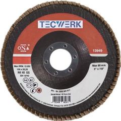 Fächerscheibe D.125mm K.60 kon.Stahl/Holz NK TECWERK | 10 Stück