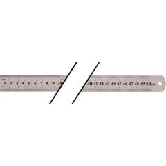 Stahlmaßstab L.500mm rostfr.Stahl Teilung B=mm/1/2mm TECWERK