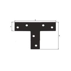 Flachverb.L.70mm B.16mm S.2mm STA schwarz ku.-besch.GAH | 50 Stück