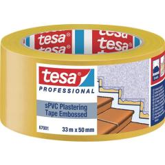 PVC Putzband 67001 quergerillt gelb L.33m B.50mm TESA | 6 Stück