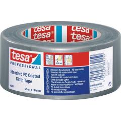 Gewebeband tesaband® Stand.4688 silber-matt L.25m B.50mm Rl.TESA | 5 Stück