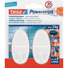 Deko Hak.Powerstrips® Hak.LARGE 58013 Gr.L (70x37 mm) ov.weiß | 6 Stück