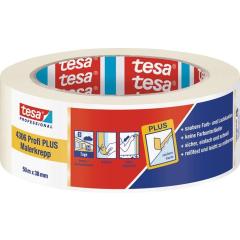 Malerkreppband 4306 Profi PLUS leicht gekreppt hellbeige L.50m B.38mm Rl.TESA | 8 Stück
