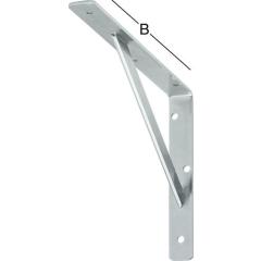 Stegkonsole L.400mm H.250mm B.30mm S.4mm STA verz.silber Trgf.250kg VORMANN