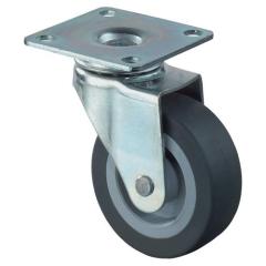 Lenkrolle D.30mm Trgf.20kg m.Platte Gum.grau