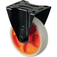Bockrolle D.125mm Trgf.120kg Bockrollen Gum.Platte L104xB80mm Farbe Rl.hellgrau