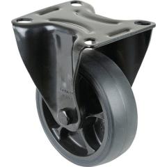 Bockrolle D.100mm Trgf.110kg Bockrollen Gum.Platte L104xB80mm Farbe Rl.schwarz