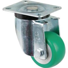 Lenkrolle D.80mm Trgf.170kg Lenkrollen PU Platte L105xB85mm Farbe Rl.grün