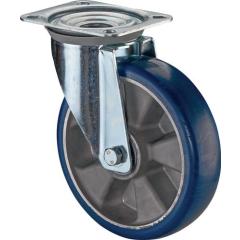 Lenkrolle D.250mm Trgf.350kg Lenkrollen PU Platte L135xB110mm Farbe Rl.blau