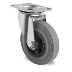Lenkrolle D.200mm Trgf.205kg m.Platte PP Rollenlager VG grau PROMAT