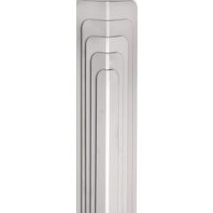 Eckschutzwinkel L.1250mm Schenkelhöhe 20x20mm VA 1.4301 geb.Korn 320