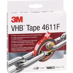 Montageband VHB Tape 4611F dunkelgrau L.3m B.19mm Rl.3M | 12 Stück