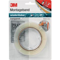 Montageband transp.L.5m B.19mm Rl.3M | 10 Stück