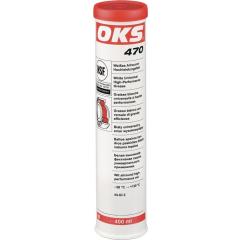 Weißes Allround-Hochleistungsfett OKS 470 weiß NSF H2 400ml Kartusche OKS | 10 Stück