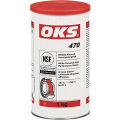 Weißes Allround-Hochleistungsfett OKS 470 weiß NSF H2 1kg Dose OKS | 10 Stück