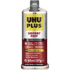 2K-Epoxidharzklebstoff PLUS SOFORTFEST 57g farblos Doppelkart.UHU | 6 Stück