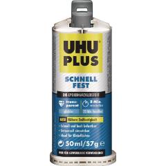 2K-Epoxidharzklebstoff PLUS SCHNELLFEST 57g farblos Doppelkart.UHU | 6 Stück