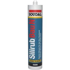 Silikondichtstoff Silirub Bau N weiß 300 ml Kartusche SOUDAL | 15 Stück