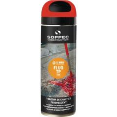 Baustellenmarkierspray FLUO TP neonrot 500ml Spraydose SOPPEC | 12 Stück