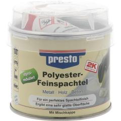 2K-Feinspachtel weiß,Härter rot 250g Dose PRESTO | 6 Stück