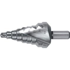 Stufenbohrer Bohrber.6-30,5mm HSS Spiralnut Z.2 Stufen 9 RUKO