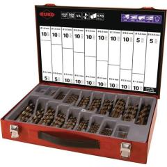 Spiralbohrermagazin DIN 338 TypN 1-10mm steig.um 0,5mm HSS-Co5 170tlg.RUKO