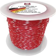 Maurerschnur L.50m D.1,7mm 40kg PP rot/weiß | 6 Stück