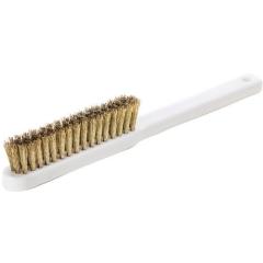 Feinbürste L.225mm 0,15mm Messingdraht gewellt 4-reihig LESSMANN
