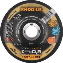 Trennscheibe XTK8 D115x0,8mm gekr.INOX Bohr.22,23mm RHODIUS | 50 Stück