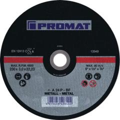Trennscheibe D115x2,5mm gekr.STA Bohr.22,23mm PROMAT | 25 Stück