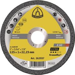 Trennscheibe A 60 Extra D115x1mm ger.INOX Bohr.22,23mm KLINGSPOR | 25 Stück