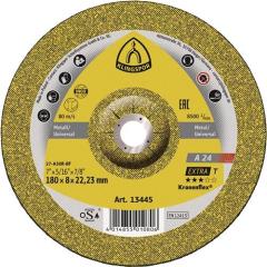Schruppscheibe A 24 Extra D115xS6mm gekr.STA Bohr.22,23mm KLINGSPOR | 10 Stück