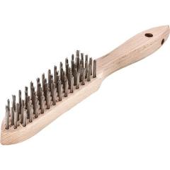 Handbürste L.290mm 0,35mm Stahldraht Besatz-L.140mm 5rhg.12 LESSMANN