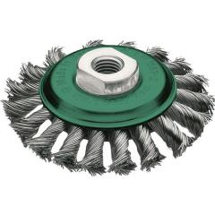 Zopfkegekbürste D.100mm Gew.Drahtstärke 0,5mm VA 12mm 15000min-¹ LESSMANN