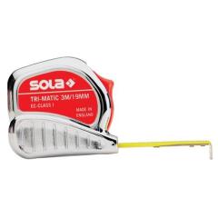 Taschenrollbandmaß TRI-MATIC L.5m B.19mm mm/cm EG I Ku.Stopptaste SOLA