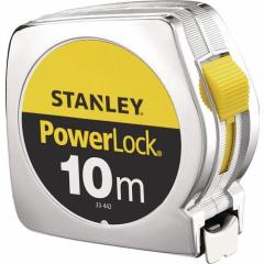 Taschenrollbandmaß PowerLock® L.10m B.25mm mm/cm EG II Ku.Automatic SB STANLEY