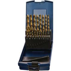 Spiralbohrersatz DIN 338 TypN D.6-10x0,1mm HSS TiN 41tlg.Ku.-Kass.PROMAT