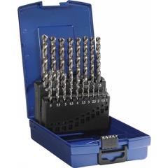 Spiralbohrersatz DIN 338 Typ TFL D.1-10x0,5mm HSS-Co5 fasennitriert 19tlg.PROMAT