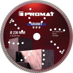Diamanttrennscheibe Univ.GRANIT PRO D.230mm Bohr.22,23mm Seg.-H.10mm
